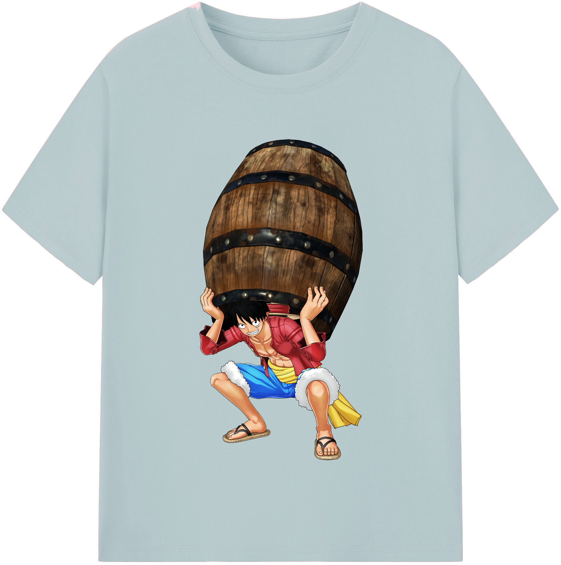 ワンピース モンキー・D・ルフィ ONE PIECE Monkey D. Luffy 綿100％半袖Tシャツ（フロントプリント）